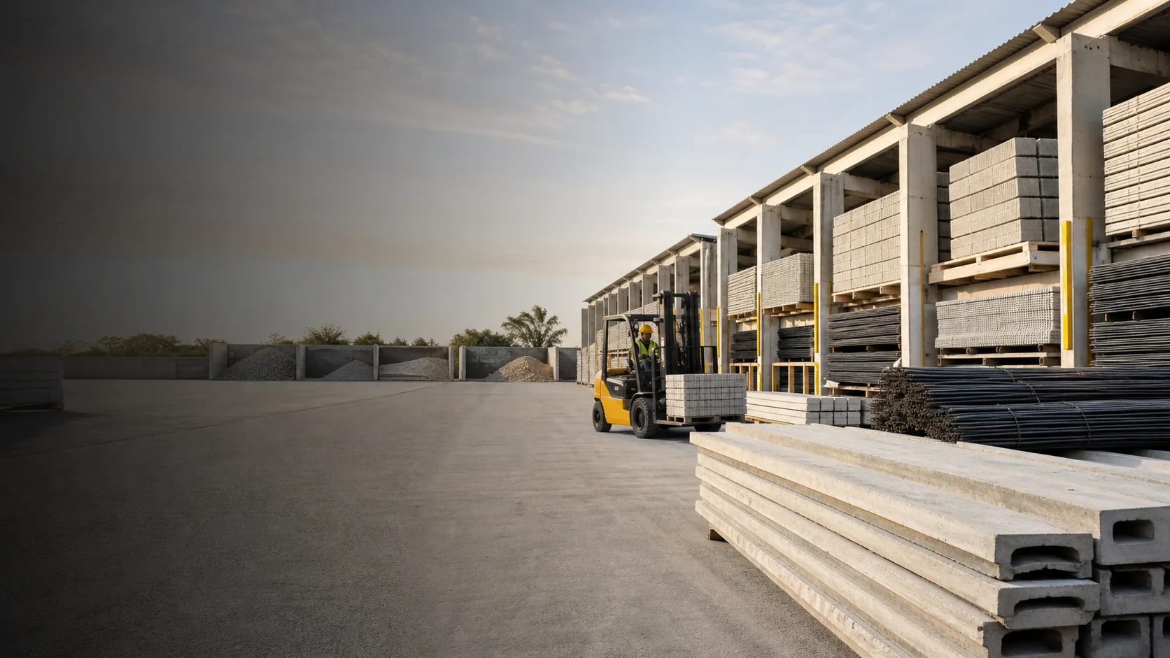 Materiais de construção organizados pela GES